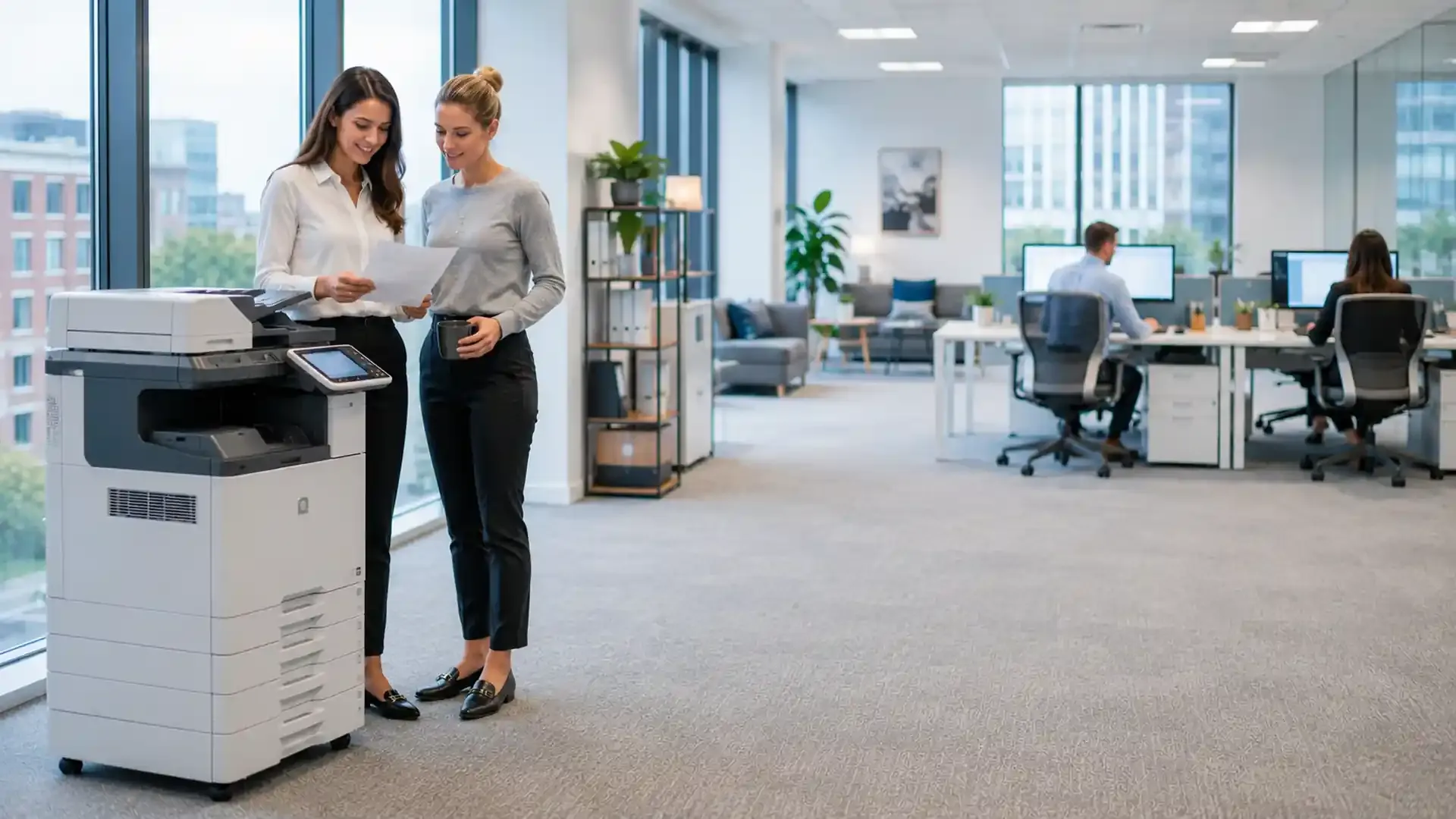 Office photocopier and printer in a Bradford business workspace