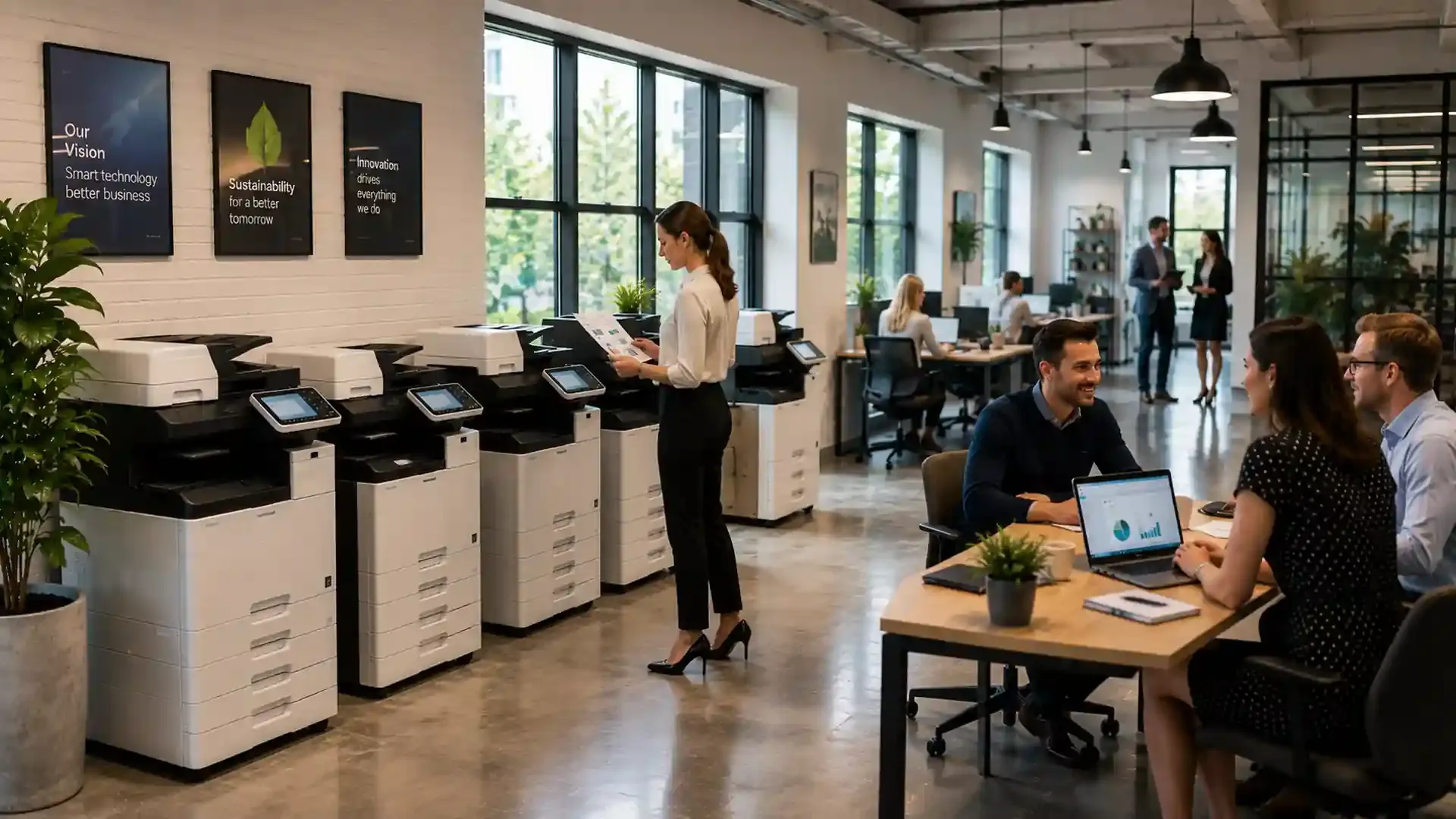 Leased multifunction printer in a Brighouse office